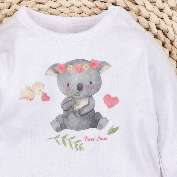 Nini Maglietta Neonato Sweet Koala 100% Cotone Biologico – Made in Polonia
