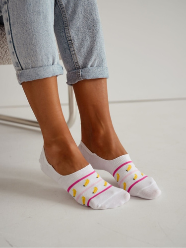 Calzini invisibili donna Milena 0576-030 banane – cotone, antiscivolo