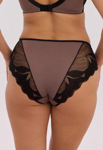 Slip midi Gaia Violeta GFP 1345 pizzo microfibra comfort