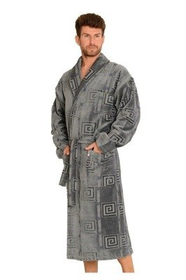 803 / 819 Vestaglia da uomo in spugna Twin Forex - Grigio greco (grigio greco)