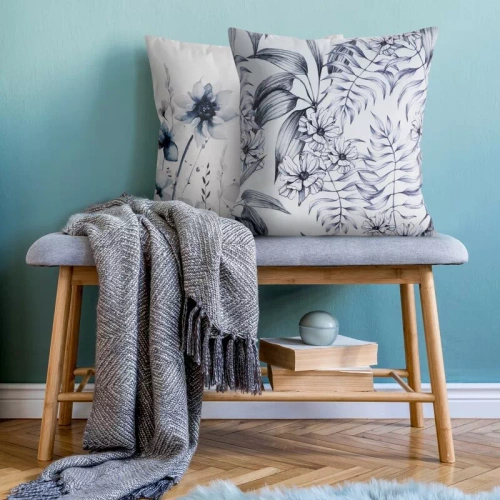 Fodera cuscino 45x45 Mink 30 Eurofirany velluto fiori