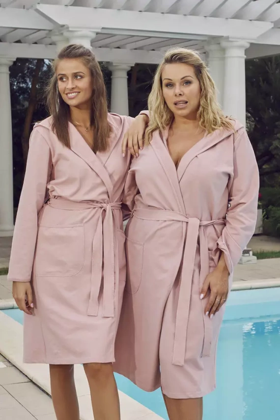 Karina Accappatoio da donna Moda Italiana - rosa cipria