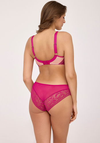 Slip classico Ava 2219 fucsia – vita alta, pizzo, comfort