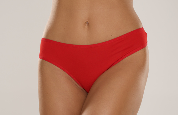 004 Limited Mutandine da donna De Lafense - classiche, a vita bassa, in viscosa - rosso