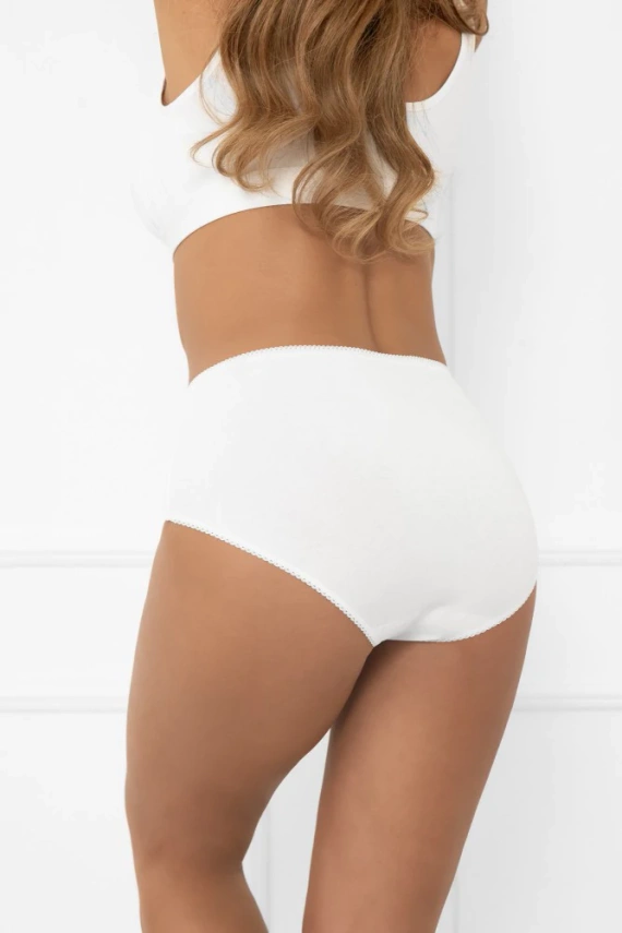 Libra maxi mutandine da donna con accento di pizzo | Moda Italiana bianco