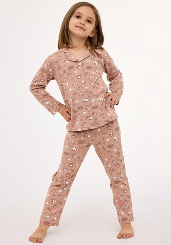 972/195 973/195 Pigiama da bambina Smile 4 Cornette - cotone, stampa biscotto