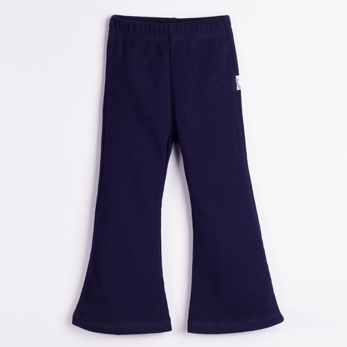 Nicol Tosia 225214 Pantaloni a zampa per bambina a coste blu navy Cotone