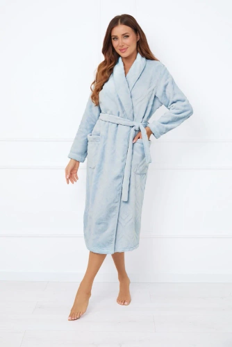 Morena Vestaglia da donna in pile Italian Fashion - blu