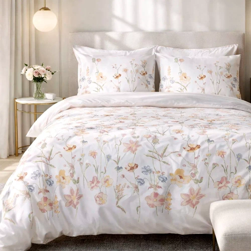 Parure letto satin 1553/1 Satynlove 100% cotone floreale + federe 70x80