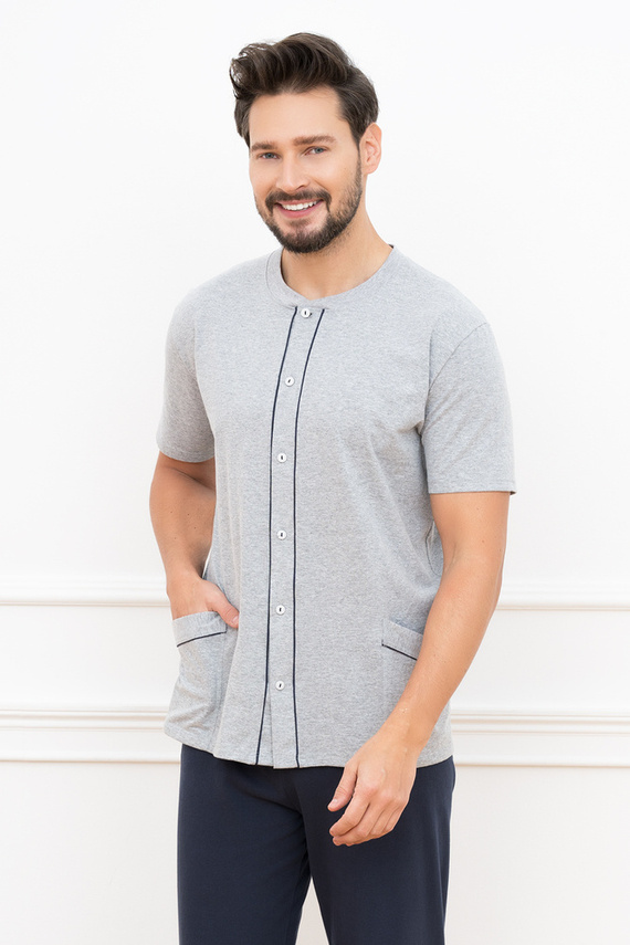 Alcest Pigiama uomo manica corta, pantaloni lunghi Moda italiana - blu navy