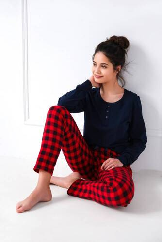 Pigiama Bonnie Sensis donna - blu navy