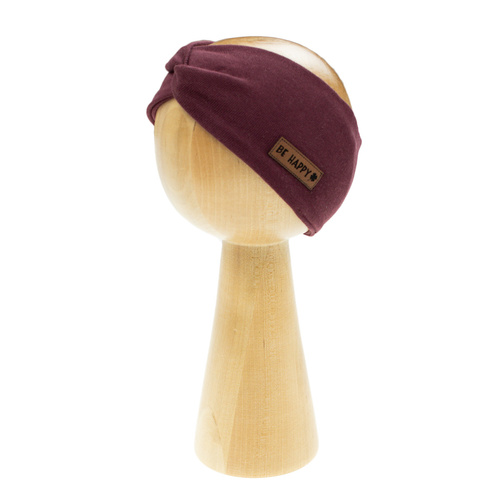 217066 Fascia per capelli a coste in cotone Alisa Nicol - bordeaux