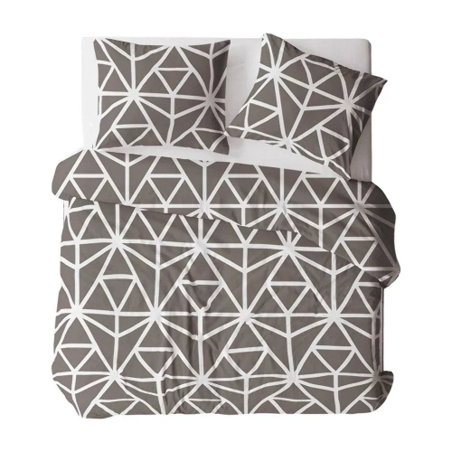 376N Bielawa KARO corteccia letto grigio scuro | 100% cotone, bottoni, peso 140 g/m²