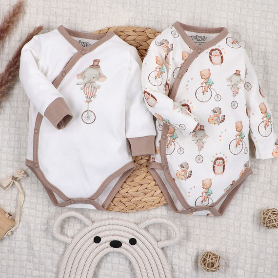 ABN-5581 Body a busta Circus di Nini - 100% cotone organico, chiusure senza nichel, made in Polonia