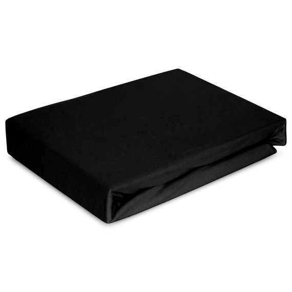 Prześcieradło Jersey 4 Eurofirany con angoli in cotone elastan 190 g/m² nero
