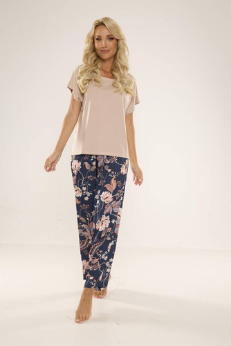 722 Lurdes Pigiama da donna De Lafense - blu navy