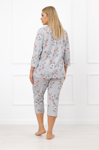 Pigiama donna Dobrawa Italian Fashion 100% cotone manica e pantaloni 3/4