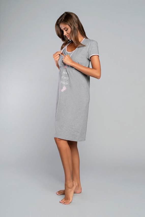 Carlina Chemise gravidanza e allattamento Moda italiana - melange/rosa