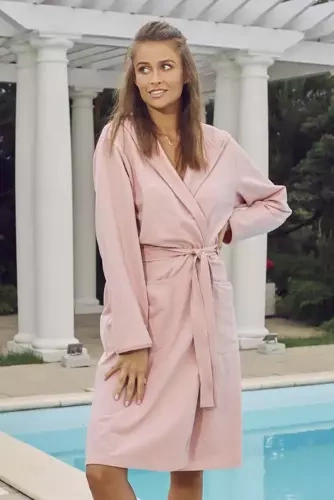 Karina Accappatoio da donna Moda Italiana - rosa cipria