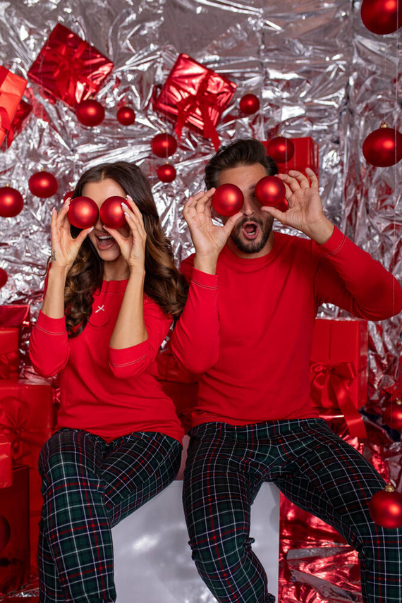 Fogo Pigiama uomo manica lunga, pantaloni lunghi Moda italiana - rosso/stampa