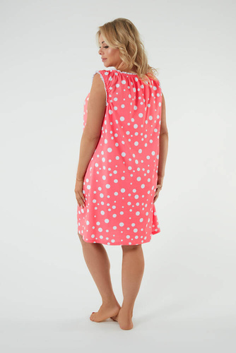 Camicia da notte e chemise da allattamento Raba, spalline larghe Moda italiana - stampa lampone