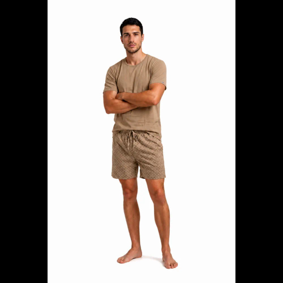 Sesto Senso 7268 Latte Pigiama Uomo Corto 100% Cotone Comfort