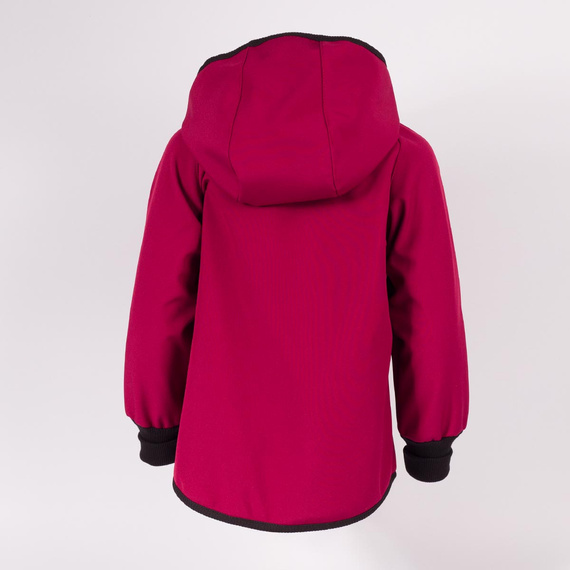 229002 Nicol Giacca softshell bambina con cappuccio, pile, riflettente - bordeaux