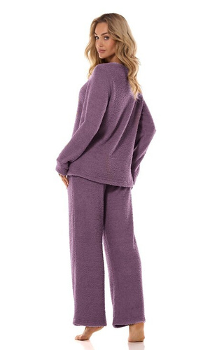 2414 Set donna Homewear L&L amethyst - camicetta e pantaloni in morbido tessuto a maglia