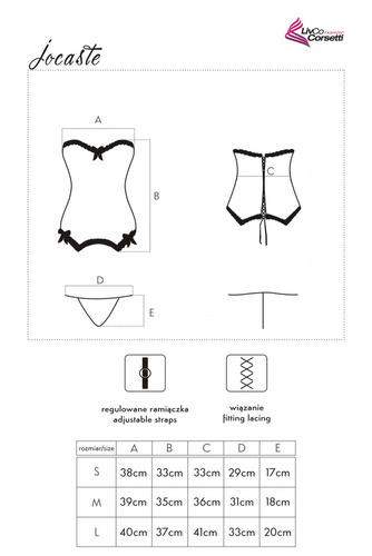 Jocaste LC 16039 Corsetto + perizoma LivCo Corsetti Moda