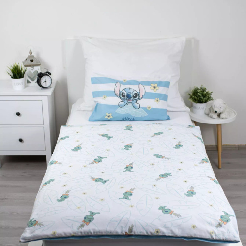 Jerry Fabrics Parure Letto in Cotone Lilo & Stitch Tropical Hugs 100x135 40x60