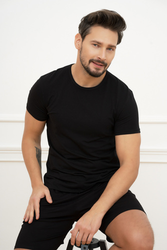 T-shirt a maniche corte Ikar Moda Italiana Uomo - nero