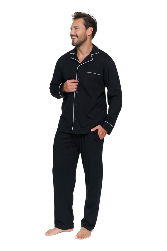 Pigiama Uomo Doctor Nap 7528 100% Cotone Aperta con Bottoni e Tasche