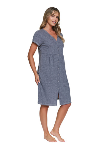 Camicia Premaman Doctor Nap 7547 100% Cotone per Allattamento Donna grigio scuro