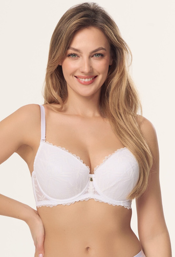 Reggiseno push-up Petra BP16 Mefemi di Nipplex - bianco, pizzo, effetto push
