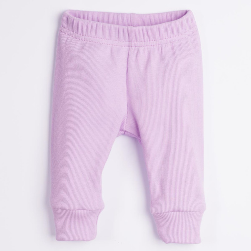 Pantaloni bambina Nicol Tosia 225019 in cotone lilla con polsini