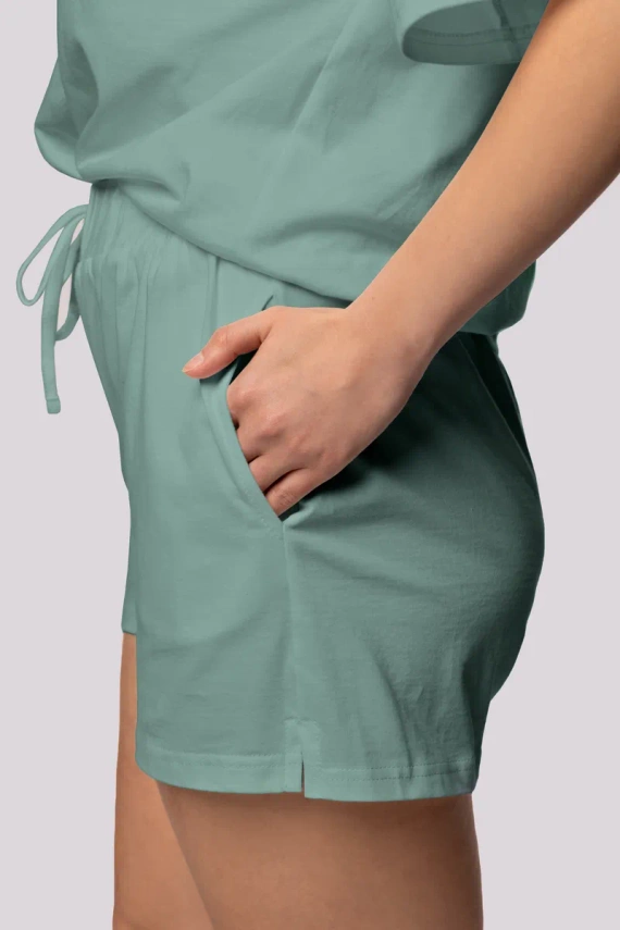 Bliss pigiama donna a maniche corte Mona verde oliva