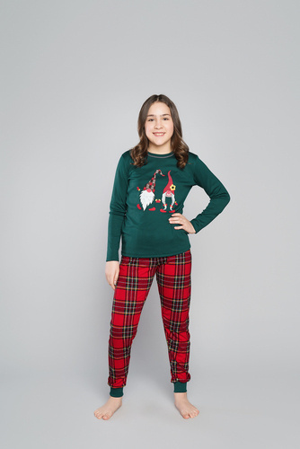 Pigiama di Babbo Natale ragazze Moda Italiana - verde