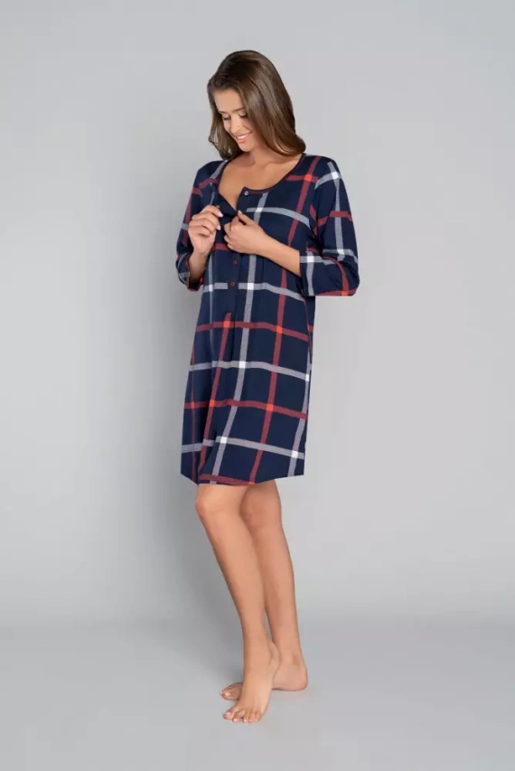 Izera camicia da donna per l'allattamento a 3/4 Moda Italiana - stampa