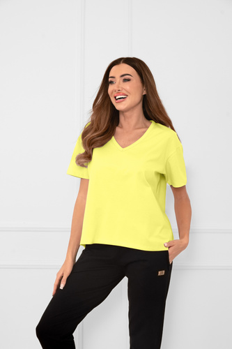 Klara - camicetta donna a maniche corte | Moda italiana giallo