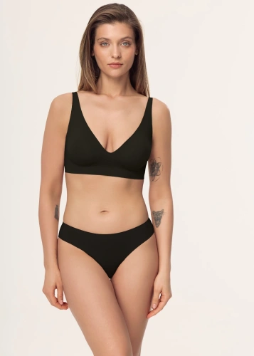 Reggiseno Silvia L070 Mefemi senza ferretto, seamless, modellante second skin - nero