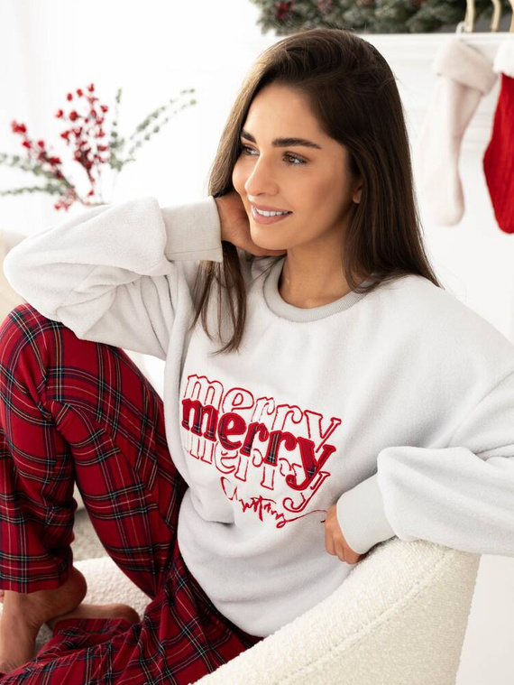 Pigiama da donna Gween Soft/Flannel Sensis - grigio