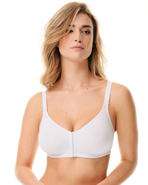 2436 - reggiseno senza ferretto in morbido cotone, comfort naturale Spiman bianco