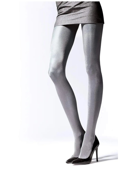Knittex Brilliance collant 12161 50 den argento- lucentezza metallica, microfibra