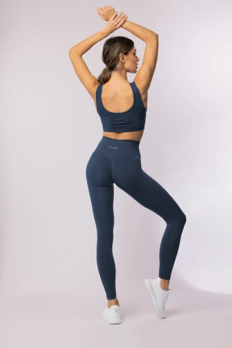Leggings da donna SPAIO Flex Innergy 2.0 blu navy - senza cuciture, supporto al recupero