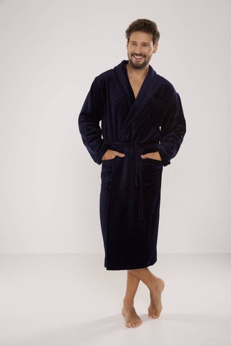 803 / 819 Vestaglia da uomo in spugna gemellare Forex - tutto blu navy (blu scuro)