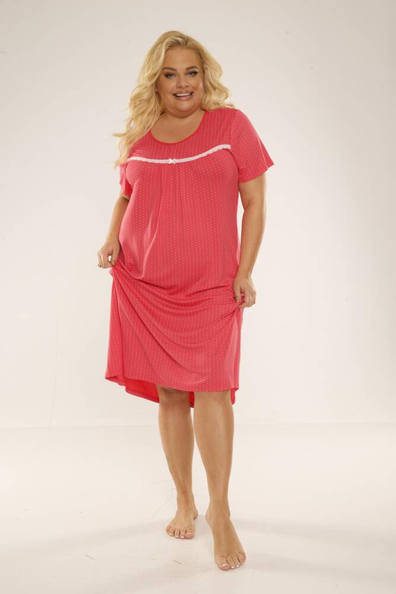 447 Camicia da notte Juliette Plus Size in Forex - pois lampone