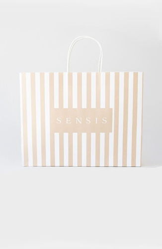 Sacchetto regalo Sensis - carta, a righe, piccolo W26 (36×4×28 cm)