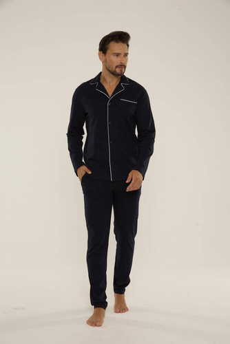 729 Norberto Pigiama da uomo De Lafense - blu navy