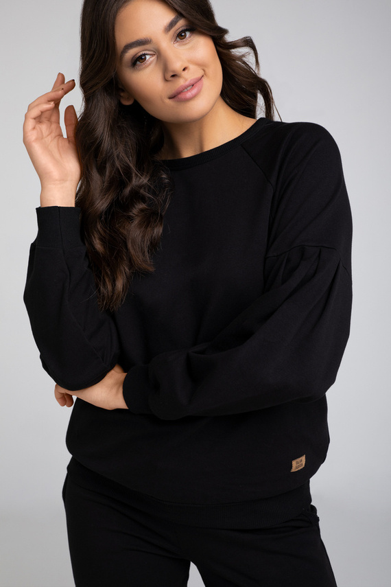 Parma Donna set manica lunga, pantaloni Moda Italiana - nero