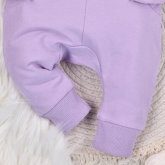 ABN-5485 Pantaloni della tuta Nini del Mondo Sommerso - cotone biologico, viola, per bambini